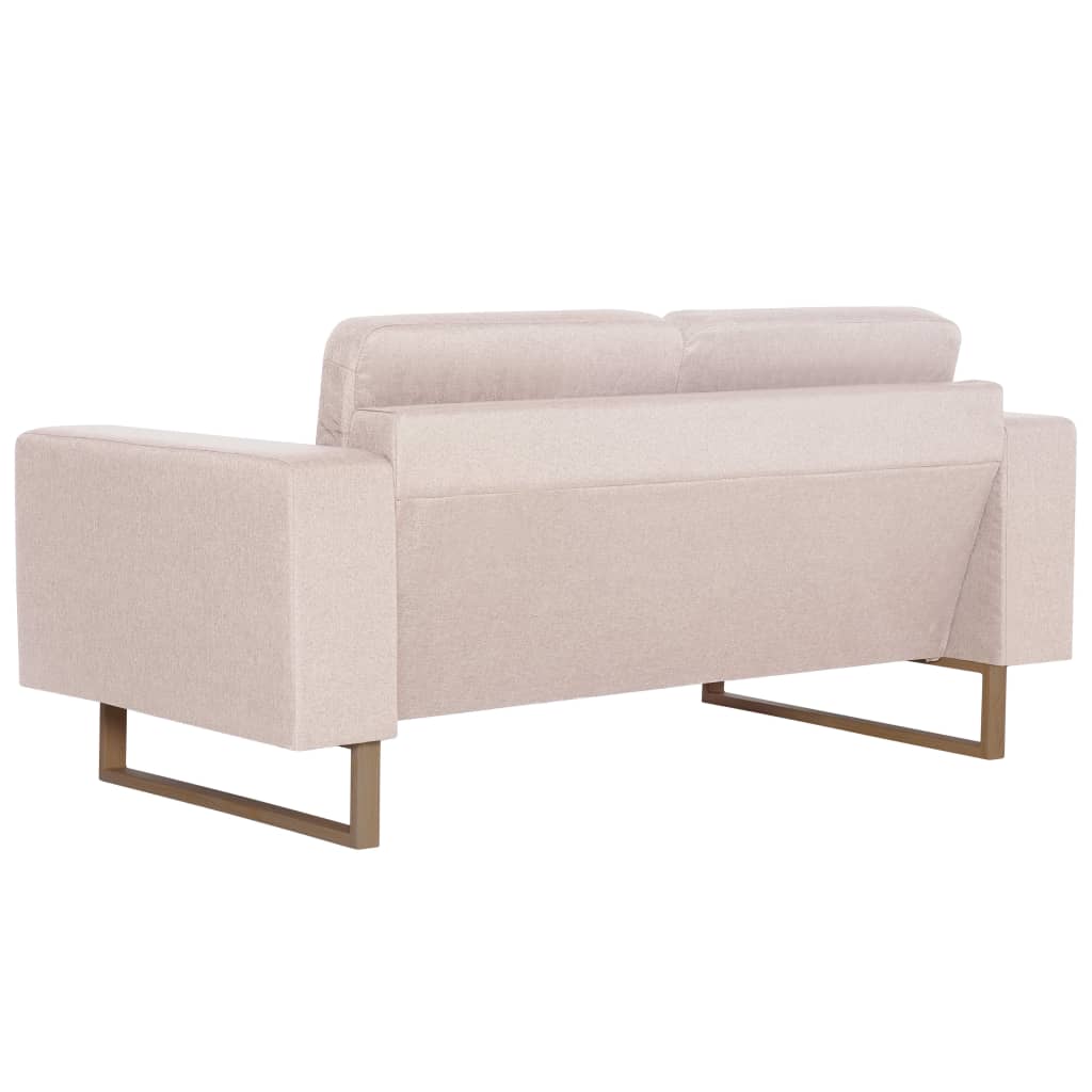 2-Sitzer-Sofa Stoff Cremeweiß