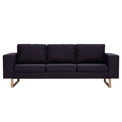 3-Sitzer-Sofa Stoff Schwarz