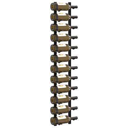 Wand-Weinregale für 12 Flaschen 2 Stk. Schwarz Eisen