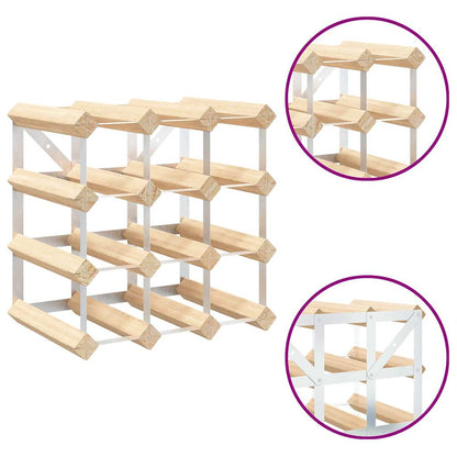 Weinregal für 12 Flaschen Massivholz Kiefer