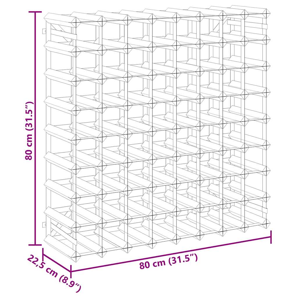Weinregal für 72 Flaschen Massivholz Kiefer