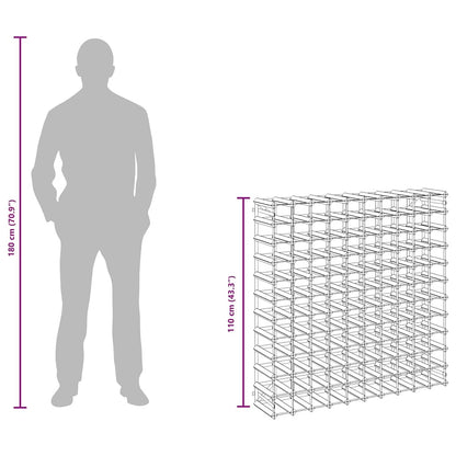Weinregal für 120 Flaschen Massivholz Kiefer