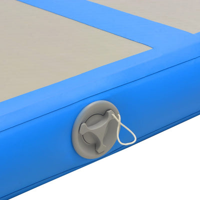 Aufblasbare Gymnastikmatte mit Pumpe 300x100x10 cm PVC Blau