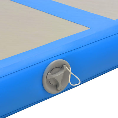 Aufblasbare Gymnastikmatte mit Pumpe 700x100x10 cm PVC Blau