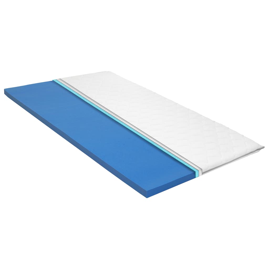 Matratzenauflage 90 x 200 cm viskoelastischer Memory-Schaum 6cm