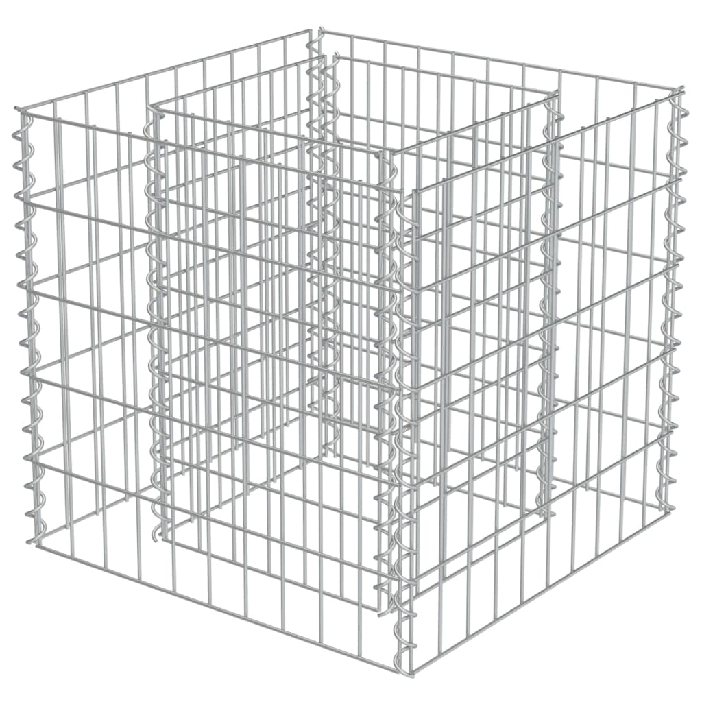 vidaXL Gabionen-Hochbeet Verzinkter Stahl 50×50×50 cm