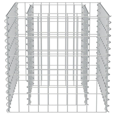 vidaXL Gabionen-Hochbeet Verzinkter Stahl 50×50×50 cm