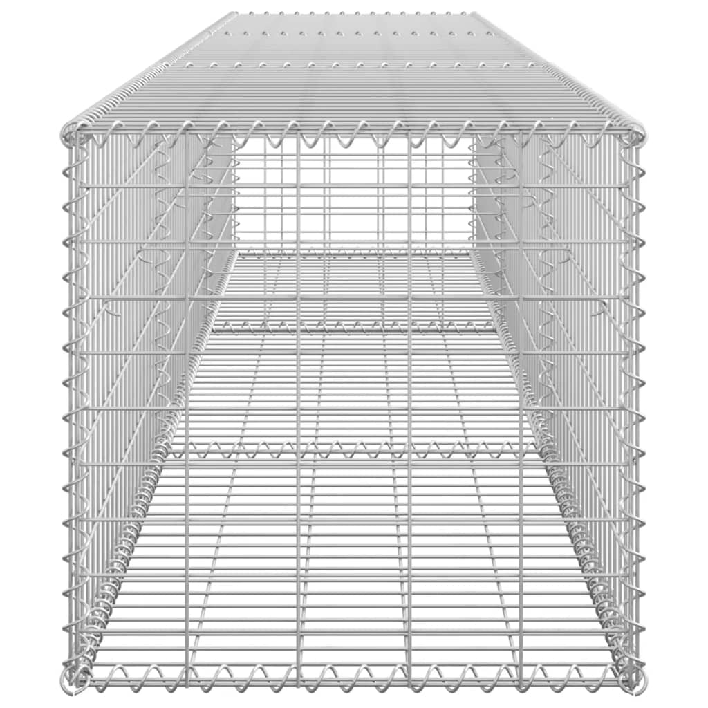 Gabionenwand mit Abdeckung 300×50×50 cm Verzinkter Stahl