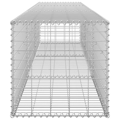 Gabionenwand mit Abdeckung 300×50×50 cm Verzinkter Stahl