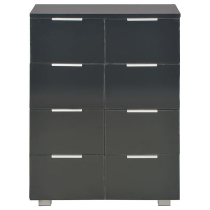 Sideboard Hochglanz-Schwarz 60x35x80 cm Holzwerkstoff