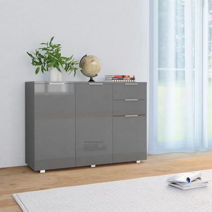 Sideboard Hochglanz-Grau 107x35x80,5 cm