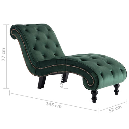 Chaiselongue Grün Samt