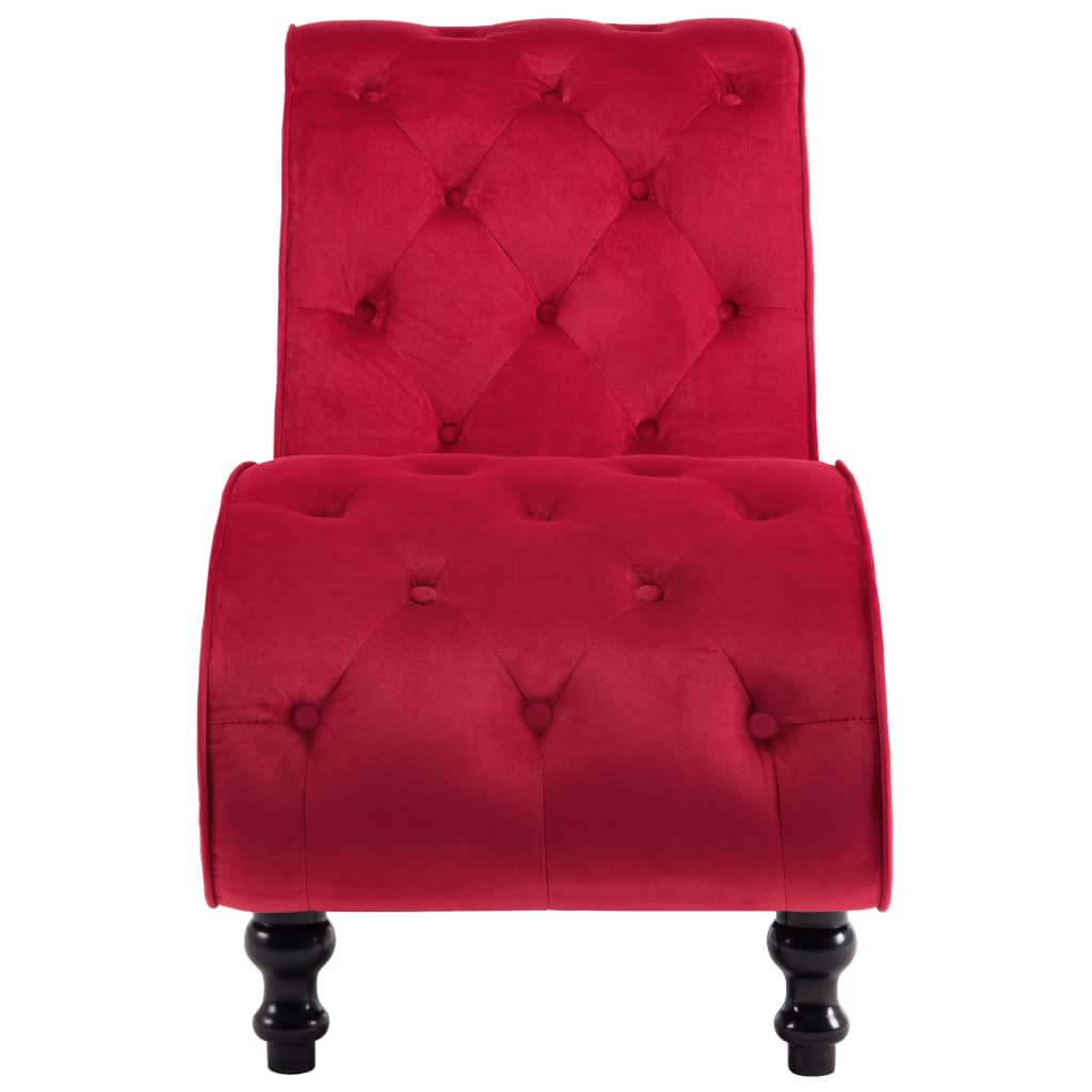 Chaiselongue Rot Samt