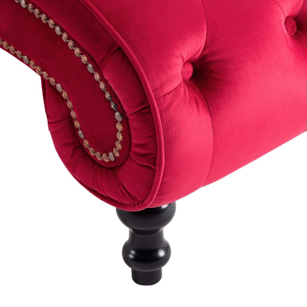 Chaiselongue Rot Samt