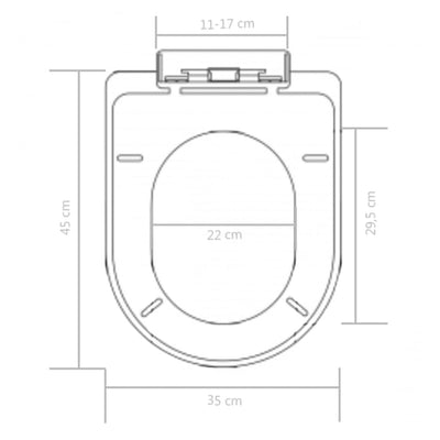 Toilettensitz mit Absenkautomatik und Quick-Release Schwarz