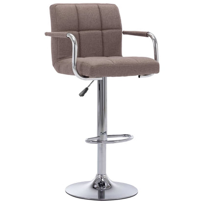 Barhocker 2 Stk. Taupe Stoff