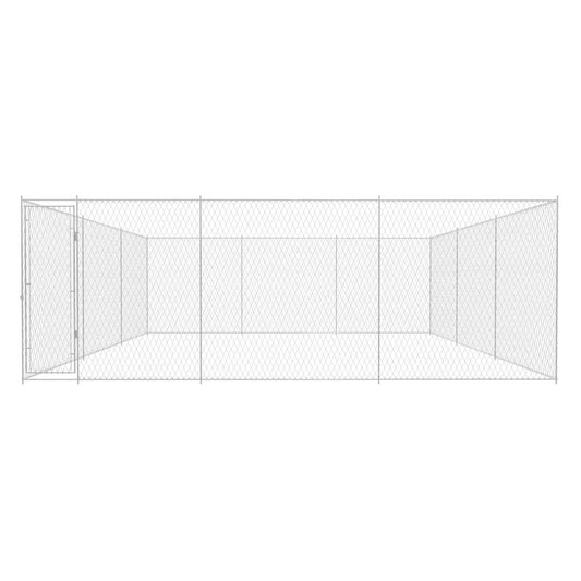Outdoor-Hundezwinger Verzinkter Stahl 570x570x185 cm