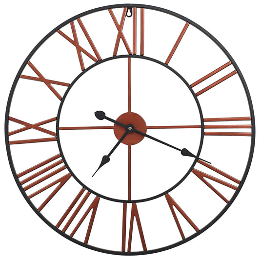Orologio da parete in metallo, 58 cm, rosso