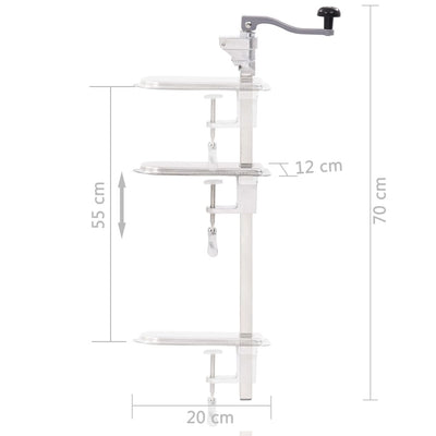 Dosenöffner Silbern 70 cm Aluminium und Edelstahl