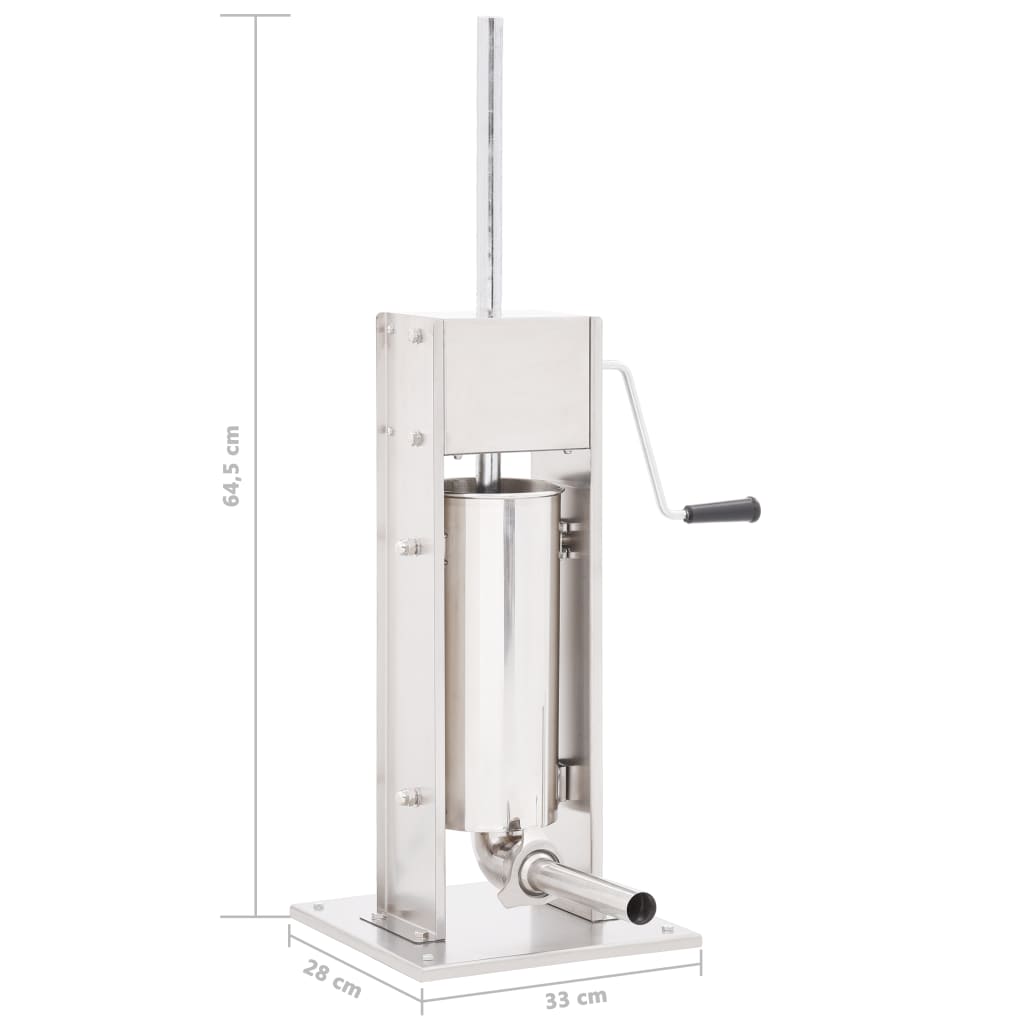 Manueller Wurstfüller Silbern 5 L Edelstahl
