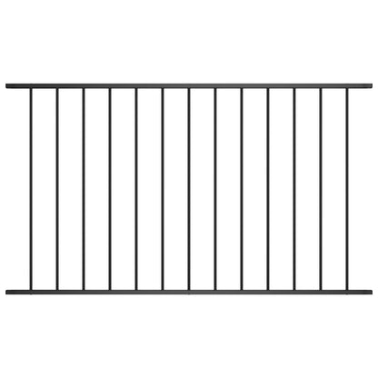 Zaunfeld Pulverbeschichteter Stahl 1,7 x 1,25 m Schwarz