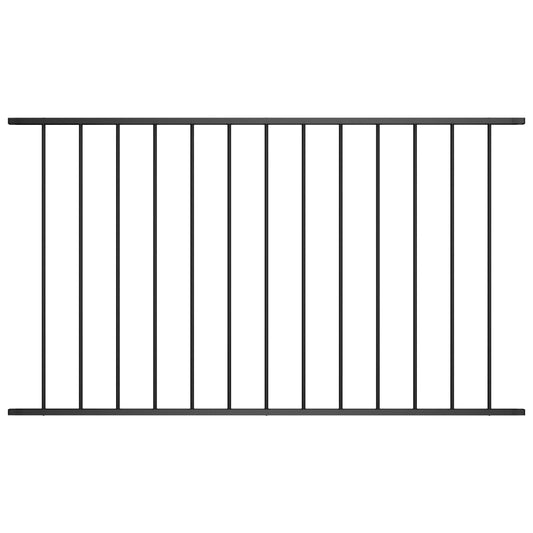 Zaunfeld Pulverbeschichteter Stahl 1,7 x 1,25 m Schwarz