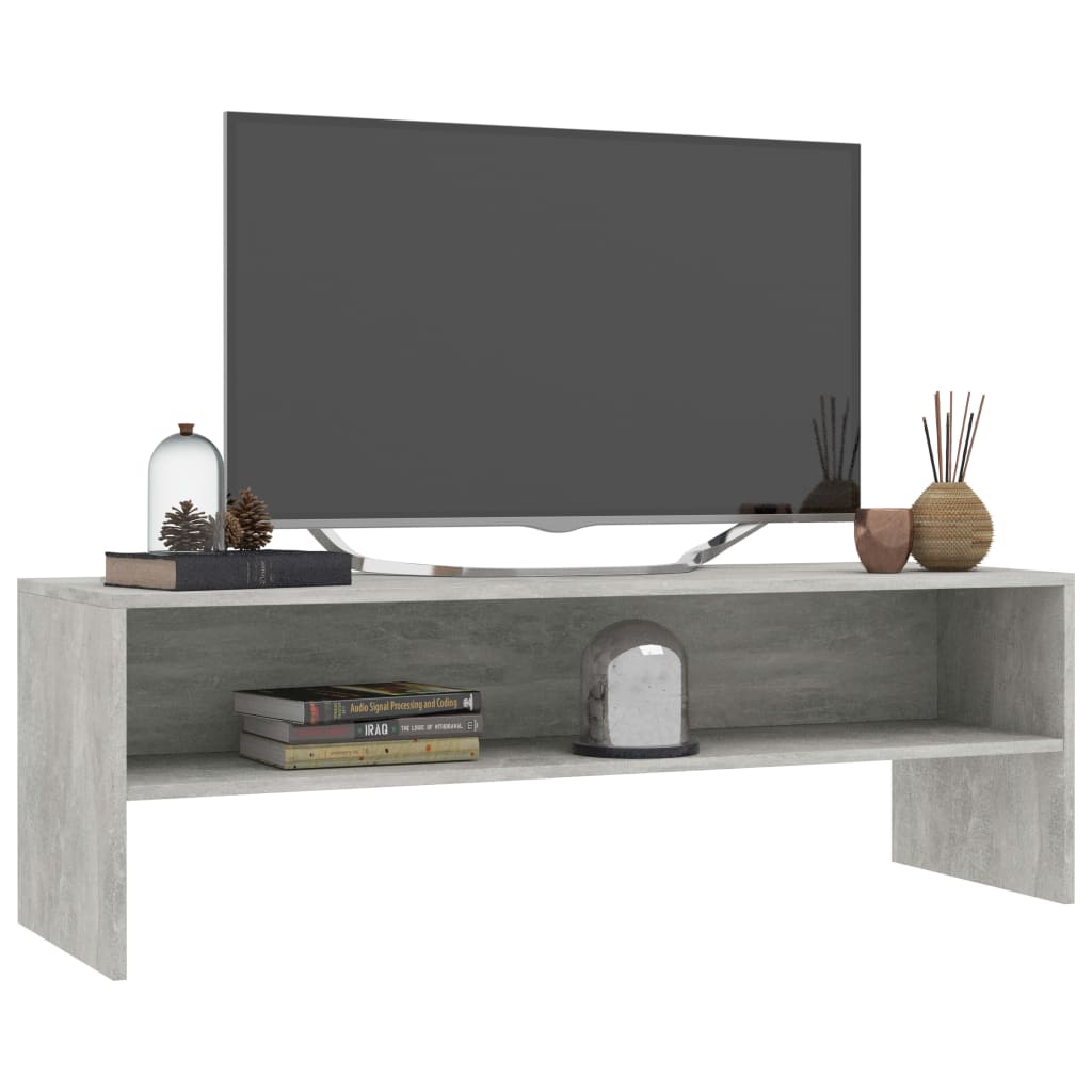 TV-Schrank Betongrau 120x40x40 cm Holzwerkstoff