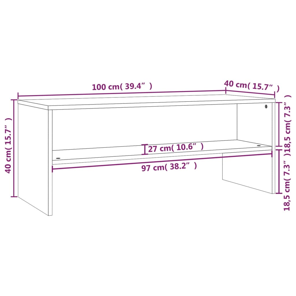 TV-Schrank Sonoma-Eiche 100x40x40 cm Holzwerkstoff