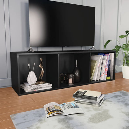 Bücherregal/TV-Schrank Schwarz 36x30x114 cm Holzwerkstoff