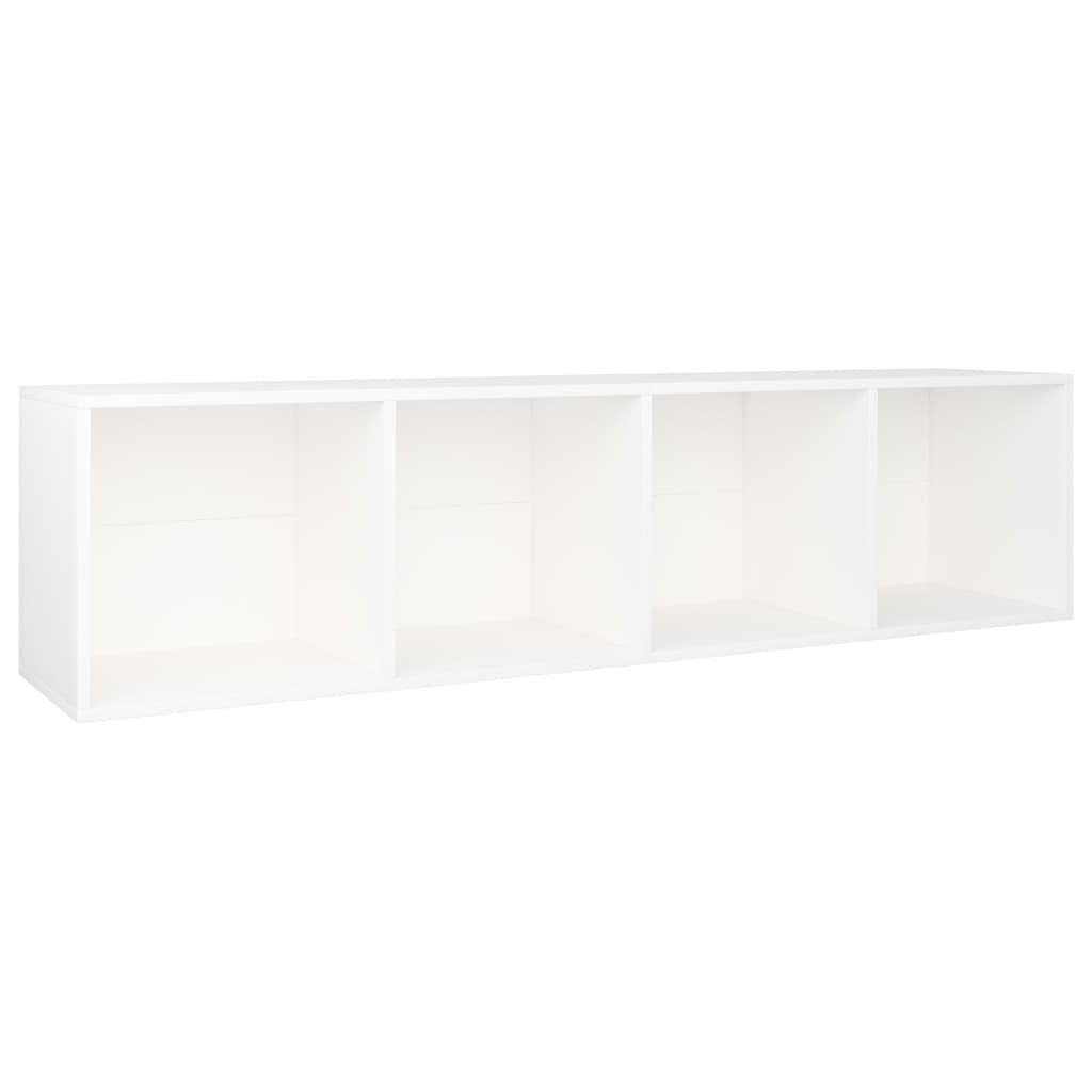 Bücherregal/TV-Schrank Weiß 36×30×143 cm Holzwerkstoff