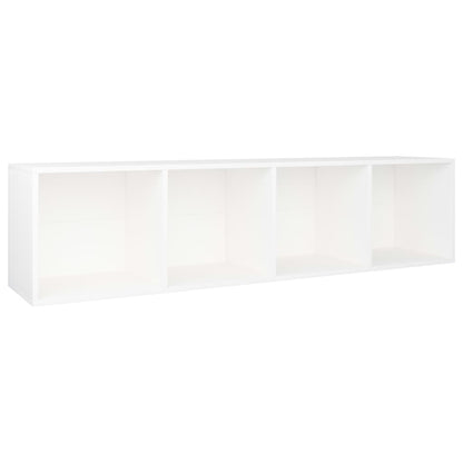 Bücherregal/TV-Schrank Weiß 36×30×143 cm Holzwerkstoff