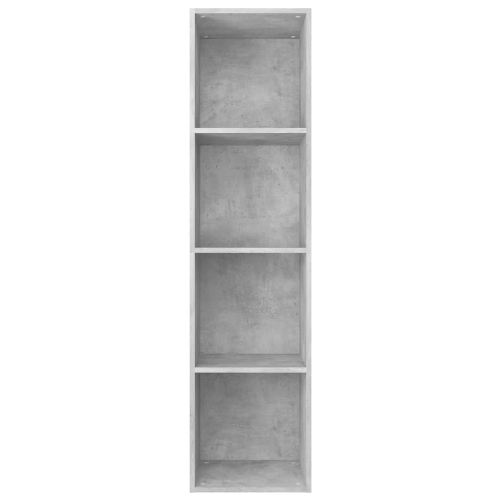 Bücherregal/TV-Schrank Betongrau 36x30x143 cm Holzwerkstoff