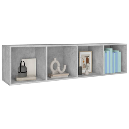 Bücherregal/TV-Schrank Betongrau 36x30x143 cm Holzwerkstoff