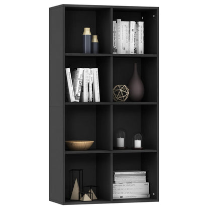 Bücherregal/Sideboard Schwarz 66×30×130 cm Holzwerkstoff