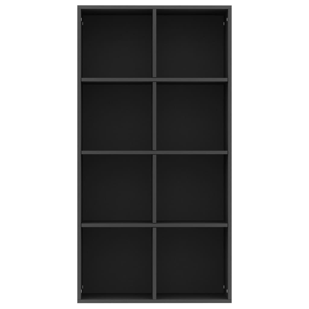 Bücherregal/Sideboard Schwarz 66×30×130 cm Holzwerkstoff