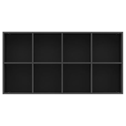 Bücherregal/Sideboard Schwarz 66×30×130 cm Holzwerkstoff