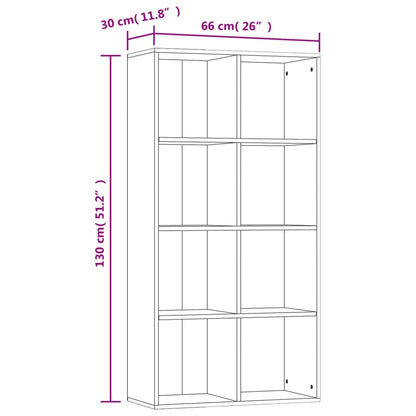 Bücherregal/Sideboard Sonoma-Eiche 66×30×130 cm Holzwerkstoff