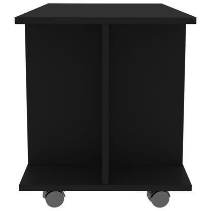 TV-Schrank mit Rollen Schwarz 80x40x45 cm Holzwerkstoff