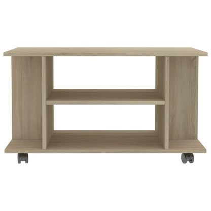 TV-Schrank mit Rollen Sonoma-Eiche 80x40x45 cm Holzwerkstoff