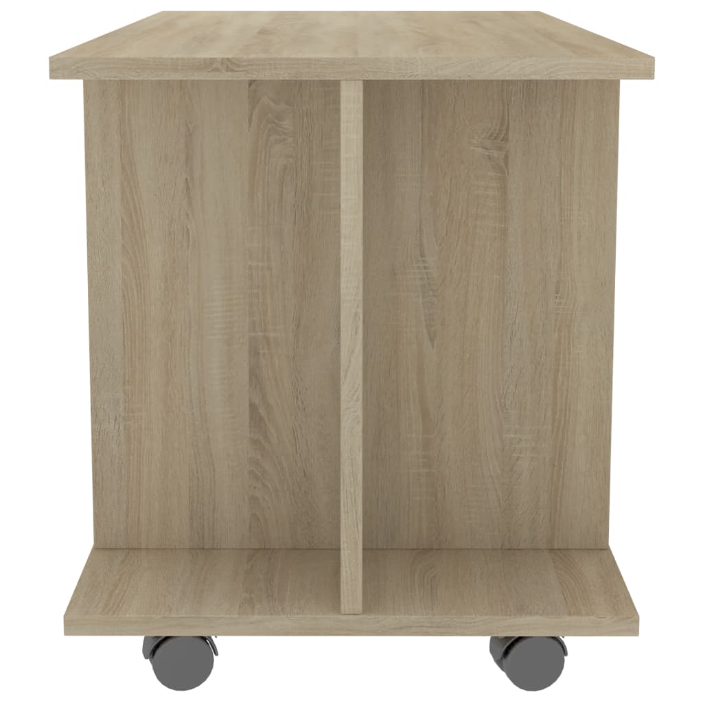 TV-Schrank mit Rollen Sonoma-Eiche 80x40x45 cm Holzwerkstoff