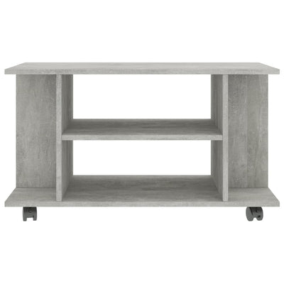 TV-Schrank mit Rollen Betongrau 80x40x45 cm Holzwerkstoff