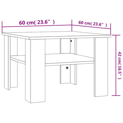 Couchtisch Sonoma-Eiche 60x60x42 cm Holzwerkstoff