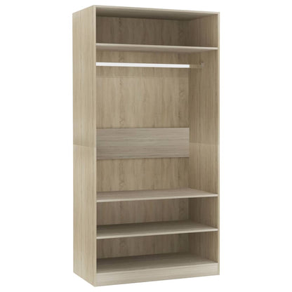 Kleiderschrank Sonoma-Eiche 100x50x200 cm Holzwerkstoff