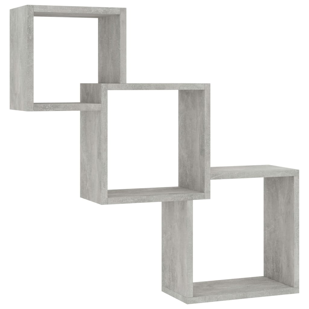 Cube Wandregale Betongrau 84,5x15x27 cm Holzwerkstoff