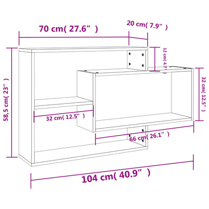 Wandregale Betongrau 104x20x58,5 cm Holzwerkstoff