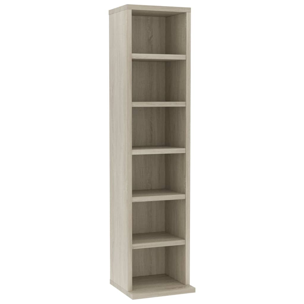 CD-Schrank Sonoma-Eiche 21x20x88 cm Holzwerkstoff