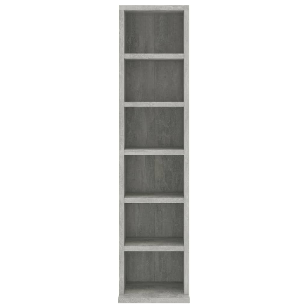 CD-Schrank Betongrau 21x20x88 cm Holzwerkstoff