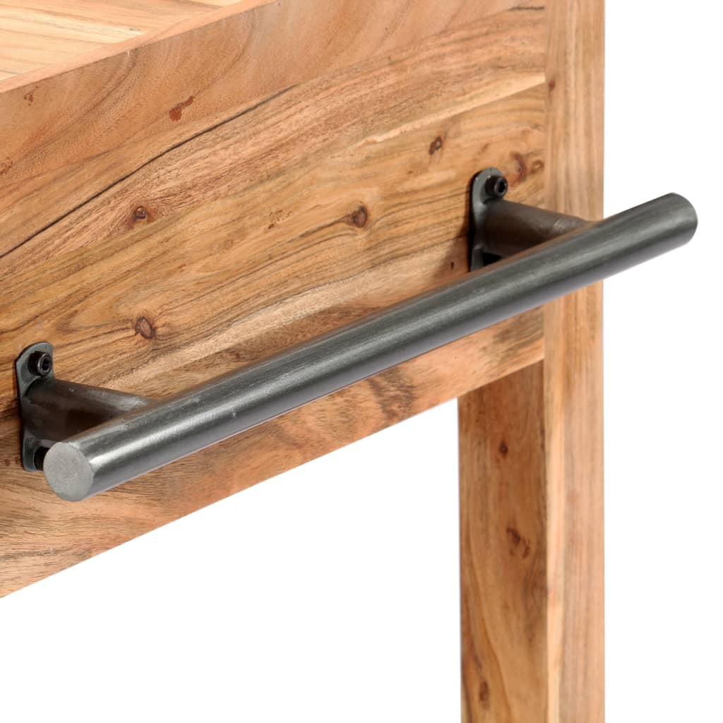 Servierwagen 58x58x89 cm Massivholz Akazie