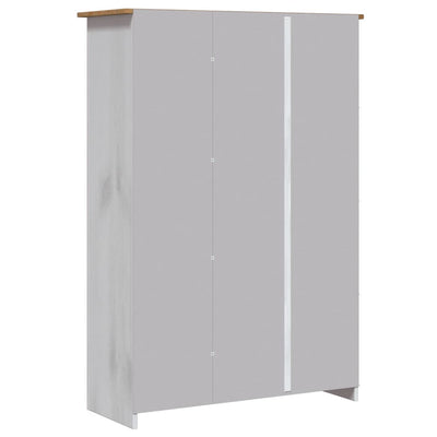 Kleiderschrank 3-Türig Weiß 118×50×171,5 cm Kiefer Panama Serie