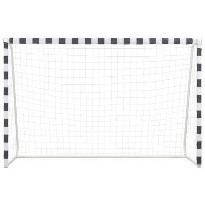 Fußballtor 300 x 200 x 90 cm Metall Schwarz und Weiß